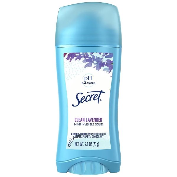 SecretInvisible Solid Antiperspirant Deodorant Clean Lavender2.6oz