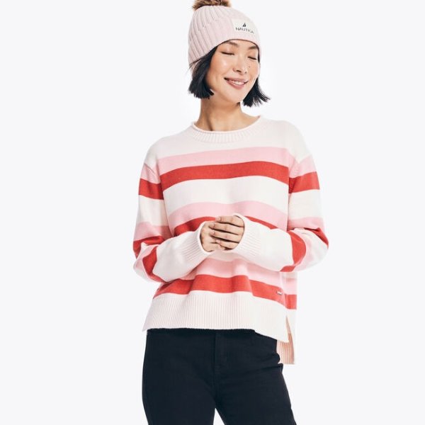 SUSTAINABLY CRAFTED STRIPED SWEATER