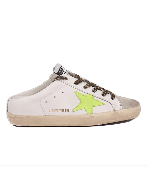 | White Multicolor Superstar Sabot Leather Sneaker - Women