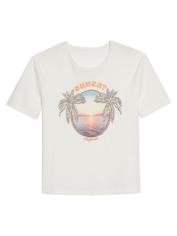 - Suny Embellished Graphic T-Shirt