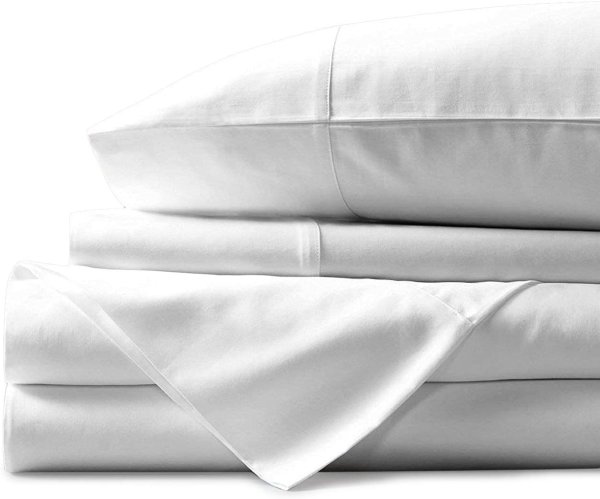 Linen 800 Thread Count Bedding Collection 100% Egyptian Cotton White Short Queen Sheet Set