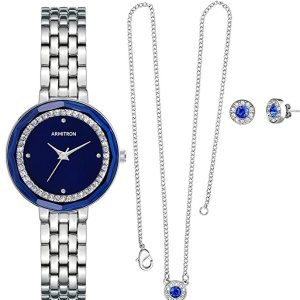 Armitron Women's Genuine Crystal Accented Watch Set