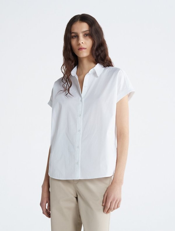 Woven Button-Down Shirt | Calvin Klein