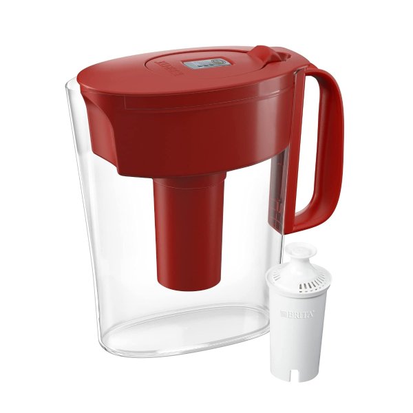 Standard Metro Water Filter Pitcher, Small 5 Cup 1 Count, Red