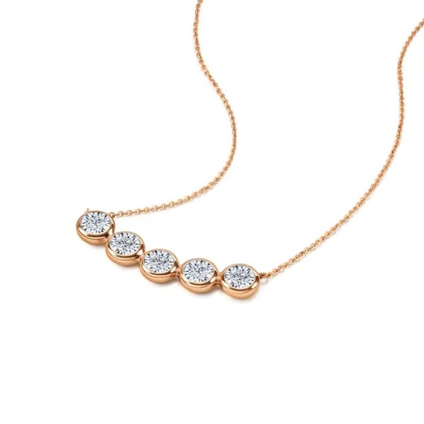 Daily Luxe 「炫幻」18K白紅分色黃金鑽石頸鍊 | 周生生(Chow Sang Sang Jewellery)官方網上珠寶店