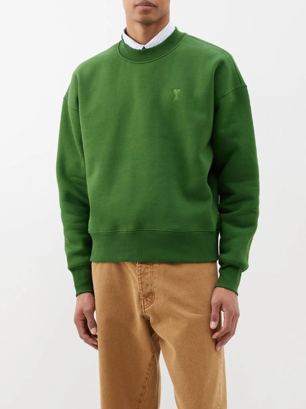 de Coeur-logo organic cotton-blend sweatshirt |