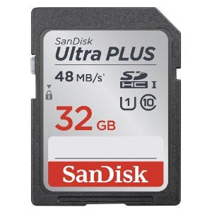 SanDisk - Ultra Plus 32GB SDHC Class 10 UHS-1 记忆卡