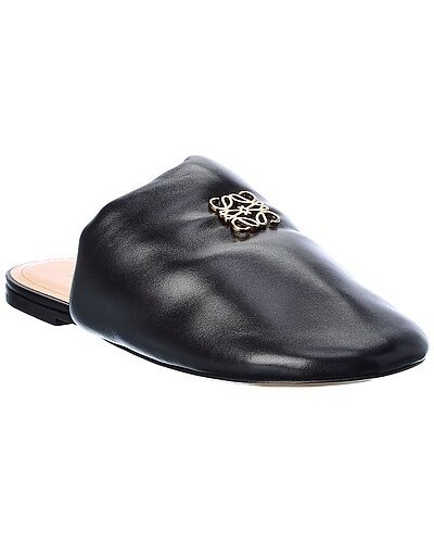 Puffy Anagram Leather Mule