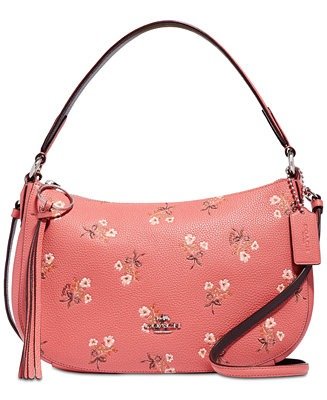 Floral Print Leather Sutton Crossbody