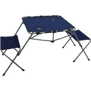 Ozark Trail 2-In-1 Table Set with Two Seats and Two Cup Holders