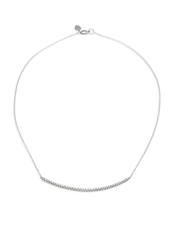 Diamond & 14K White Gold Chain Necklace