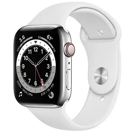 Apple Watch Series 6 Stainless Steel Case with Sport Band 44mm GPS + Cellular (Choose Color) - Sam's Club
