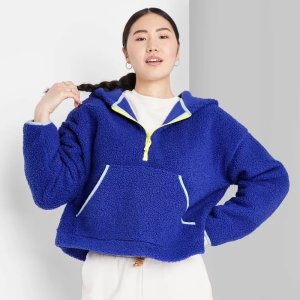 Target.com Women's Half-Zip Sherpa Anorak Jacket Sale