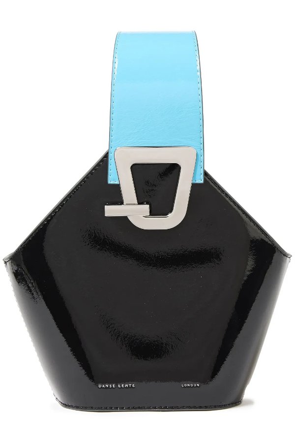 Johnny mini patent-leather bucket bag