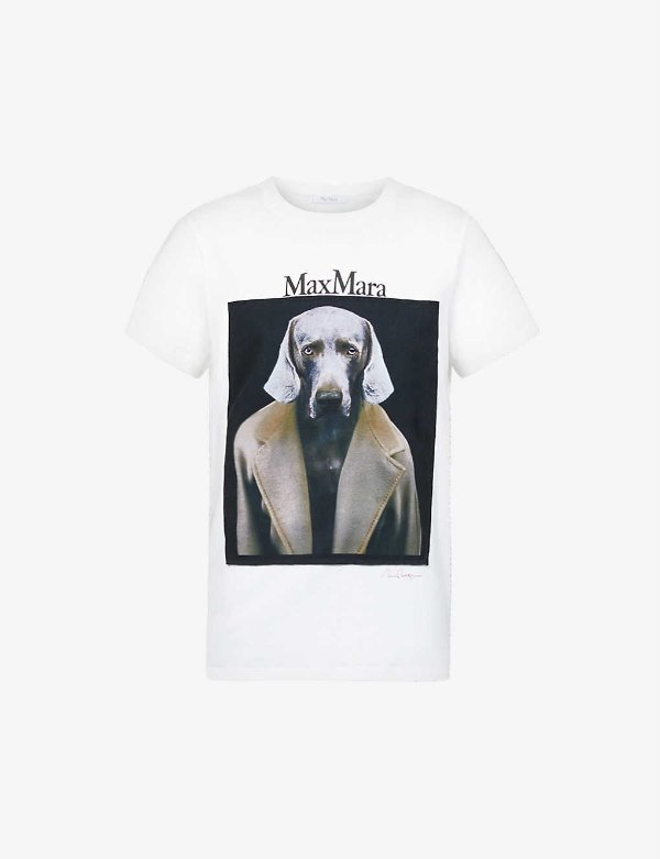 Dogstar-print cotton-jersey T-shirt