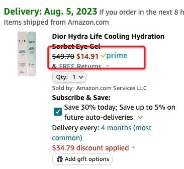 Hydra Life Cooling Hydration Sorbet Eye Gel