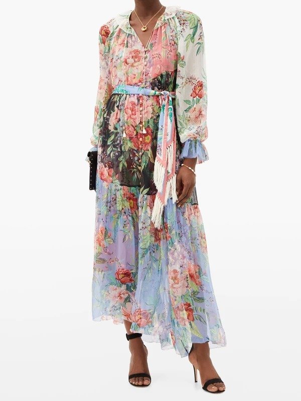 Bellitude floral-print silk-chiffon maxi dress | Zimmermann | MATCHESFASHION US