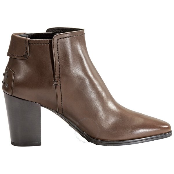 Tods Ladies Suede Ankle Boots in Dark Brown