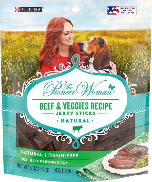 Grain-Free Beef & Veggies Recipe Jerky Sticks Dog Treats, 5-oz pouch - Chewy.com