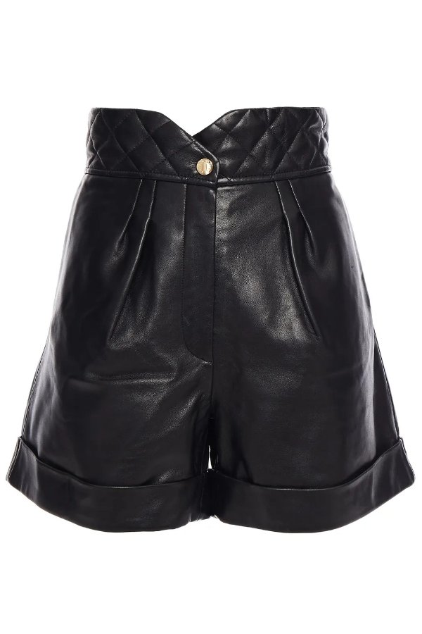 Cena quilted leather shorts