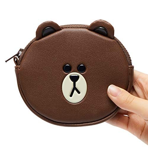 Coin Purse Wallet - Character Design Small Faux Leather Money Holder Pouch for Women