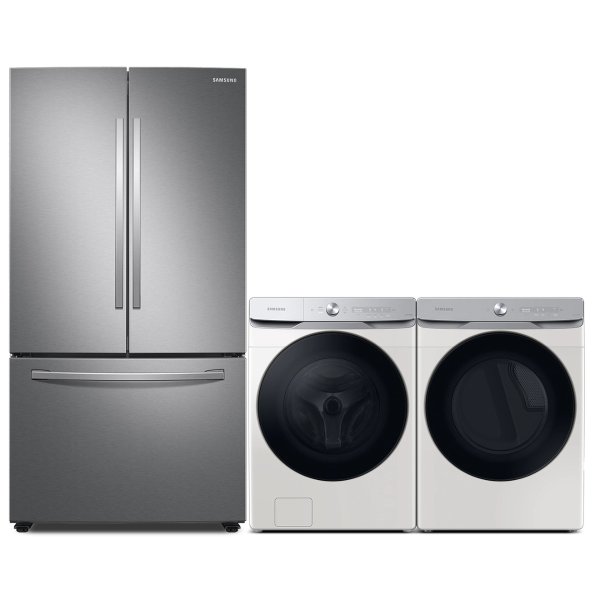3门法式冰箱+智能洗衣机烘干机组合