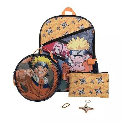 Kids Naruto 5-Piece Backpack Set Set