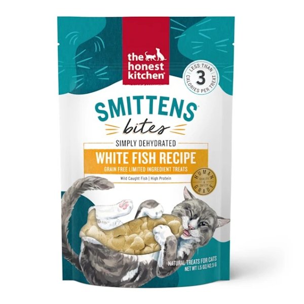 Smittens Bites Simply Dehydrated White Fish Recipe Natural Treats for Cats, 1.5 oz. | Petco