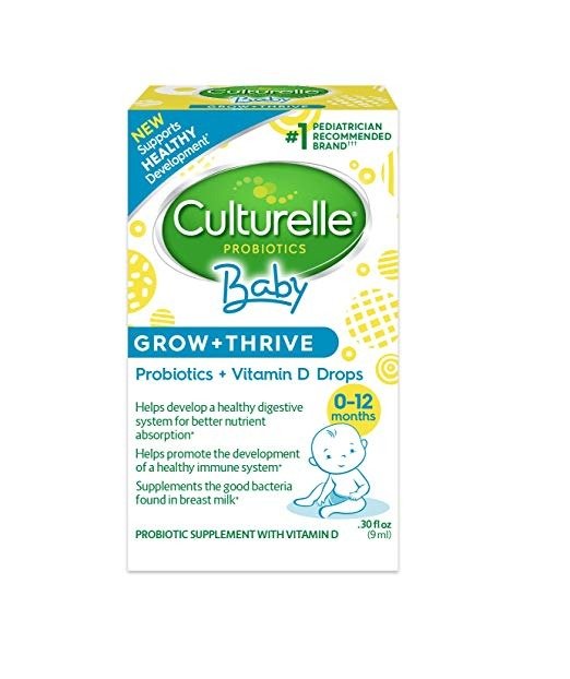 Baby Grow + Thrive Probiotics + Vitamin D Drops | Supplements Good Bacteria Found in Breast Milk | Helps Promote a Healthy Immune System & Develop a Healthy Digestive System* | .30 fl. oz.