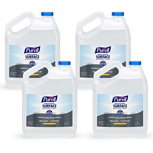 Professional Surface Disinfectant, Fresh Citrus Scent, 1 Pour Gallon Disinfectant (Pack of 4) - 4342-04