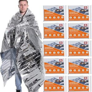 Emergency Mylar Thermal Blankets -Space Blanket Survival kit Camping Blanket