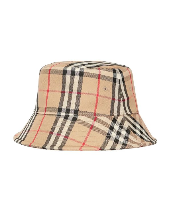 Men's Vintage Check Twill Bucket Hat