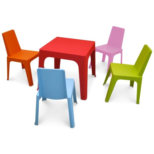 Julieta Kids Indoor/Outdoor Table & 4 Chairs Set