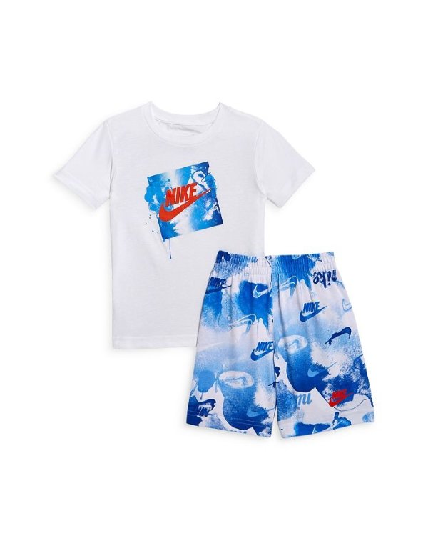 Boys' Daze Watercolor Logo Tee & Shorts Set - Little Kid