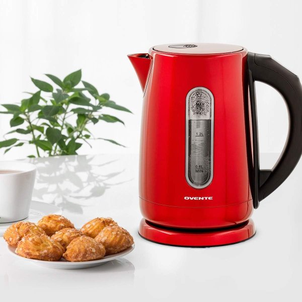 1.2L Kitchen Stainless Steel Water Kettle Handheld Instant Flat
