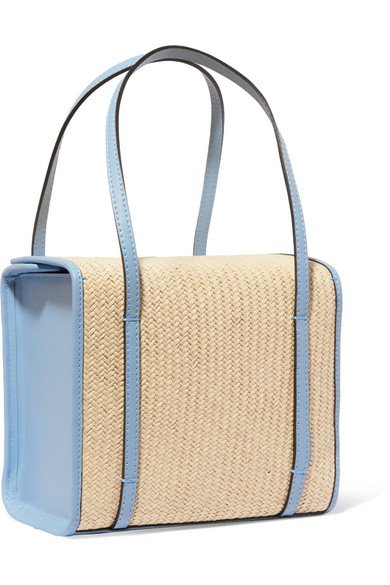 Hunting Season | Clo Box raffia and leather tote | NET-A-PORTER.COM