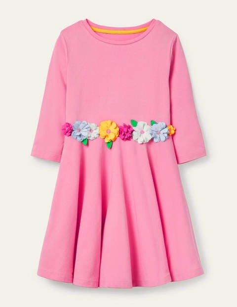 Flutter Flower Twirly Dress - Pink Lemonade Flowers | Boden US