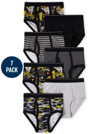 Boys Dino Briefs 7-Pack | The Children's Place - BLACK