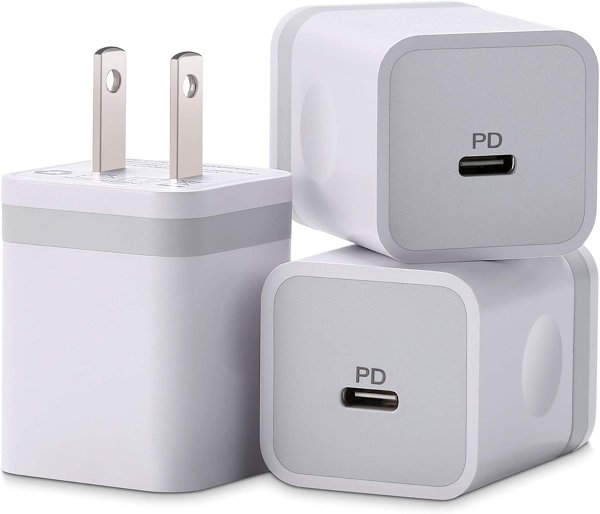 ARCCRA 20W USB-C Charger Power Adapter 3-Pack
