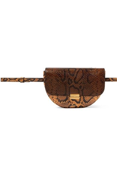 Anna snake-effect leather belt bag