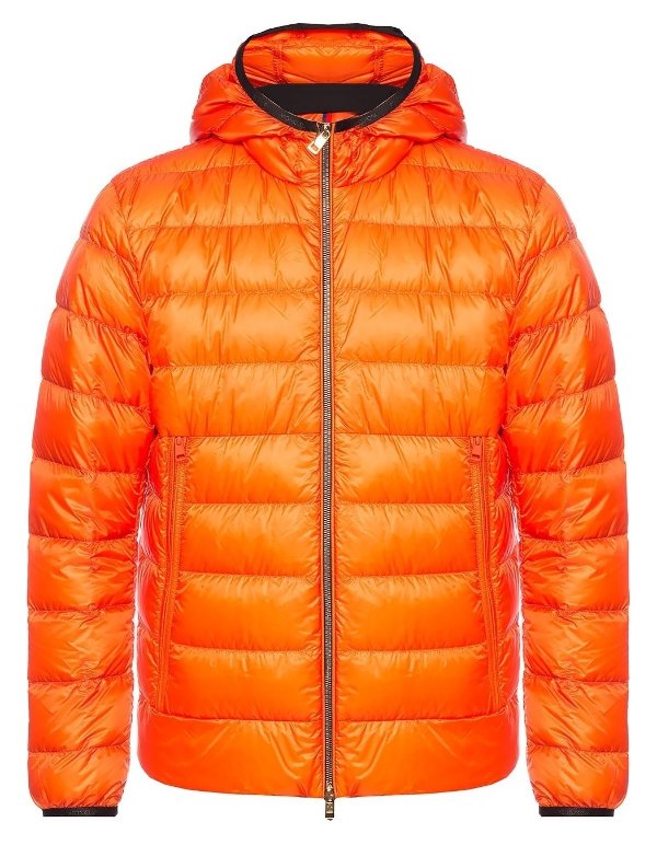 Men's Padded Hood Jacket in Orange