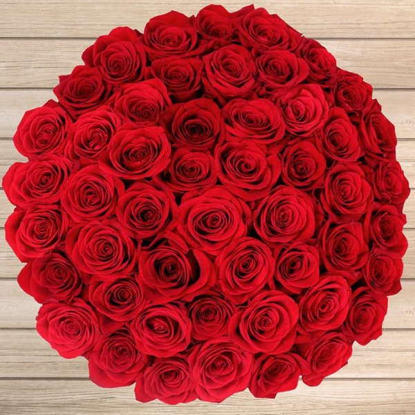 母亲节预定节50支红色玫瑰花束