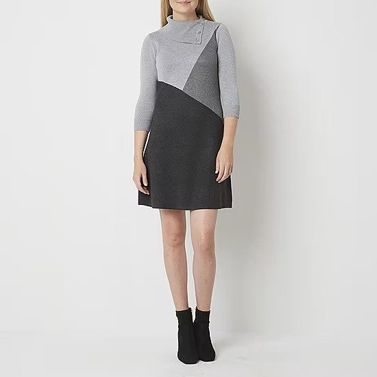 3/4 Sleeve Sweater Dress