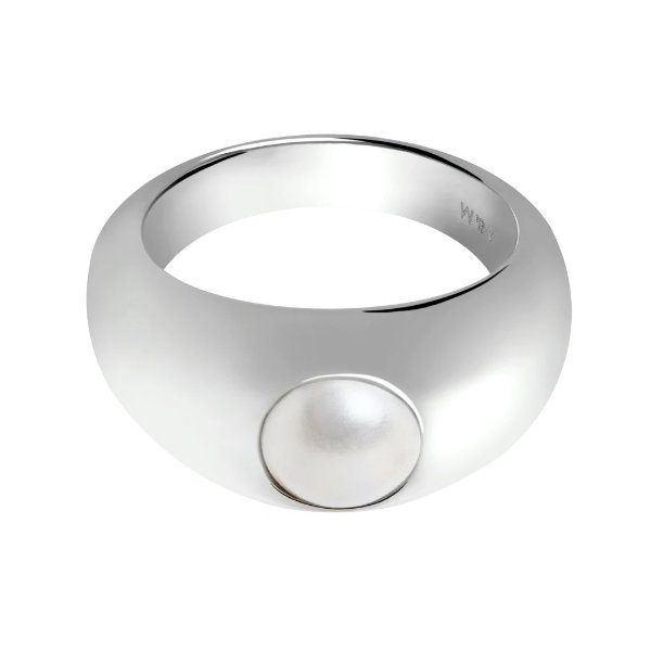 银珍珠戒指