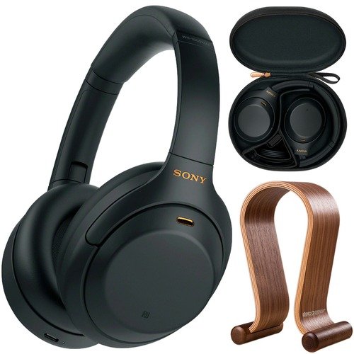 WH1000XM4 Wireless ANC Headphones + Wood Stand