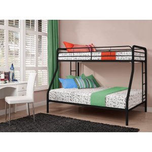 Dorel Home Products Twin-Over-Full Bunk Bed, Black
