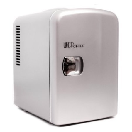 UB-CH1 Uber Chill Mini Fridge 6-can Portable Thermoelectric Cooler and Warmer Mini Fridge for Bedroom, Office or Dorm, Gunmetal Silver - Walmart.com