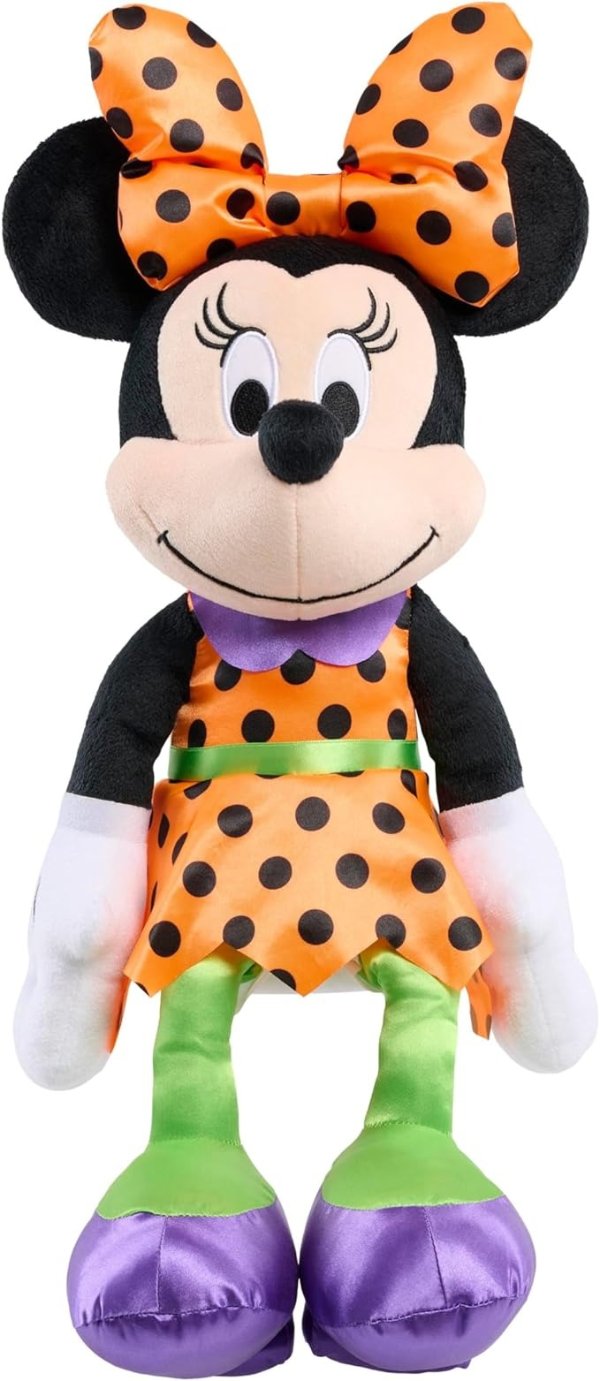 19-inch Large Halloween Plush Stuffed Animal – Minnie Mouse, Polka-Dot Dress, Kids Toys for Ages 2 Up by Just Play
