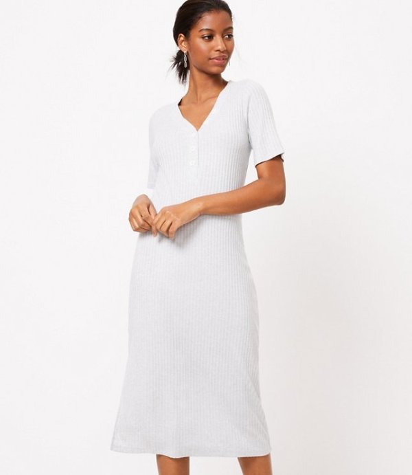 Henley Midi Dress | LOFT