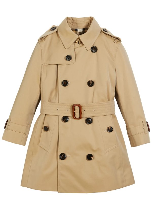 Mayfair Collared Trench Coat, Size 3-14